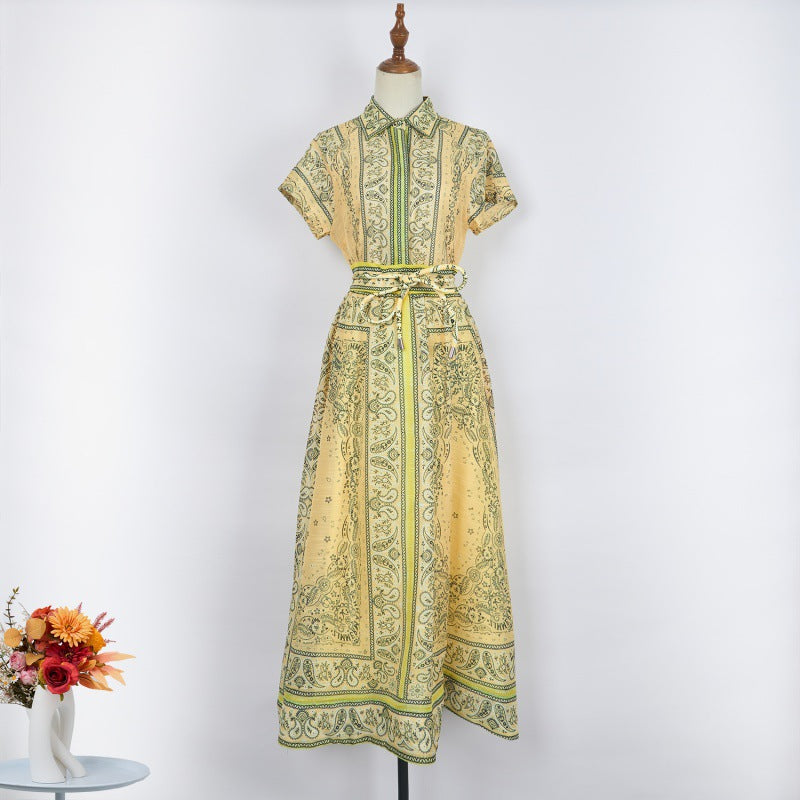 Lapel Slim Top Long Skirt Two-piece Set - kinko