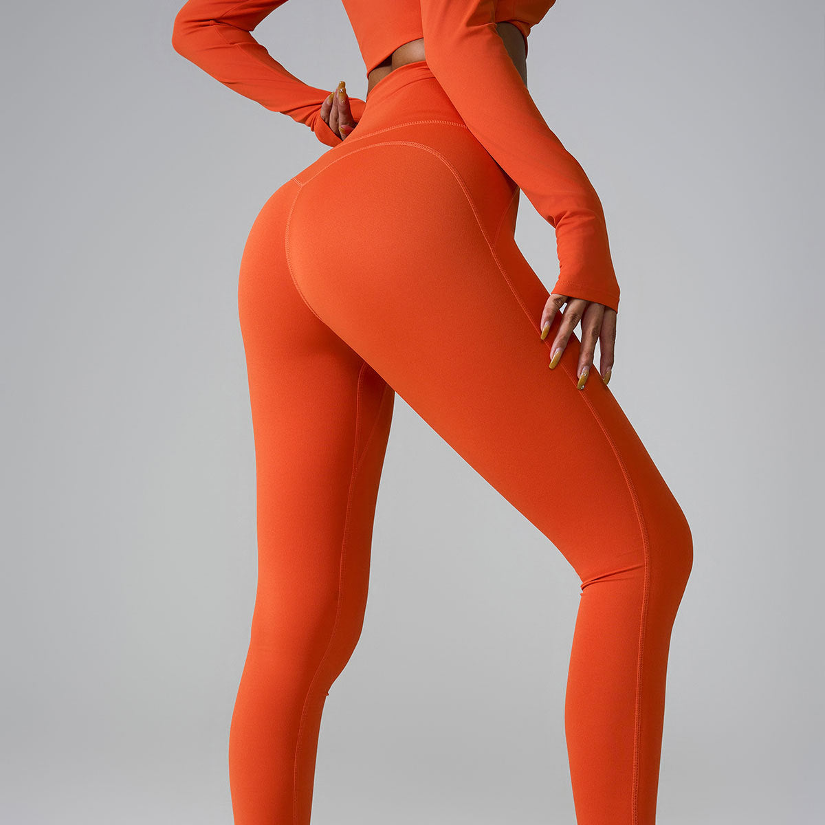 New Sports Trousers Pocket High Waist Seamless Nude Feel Yoga Pants - kinko