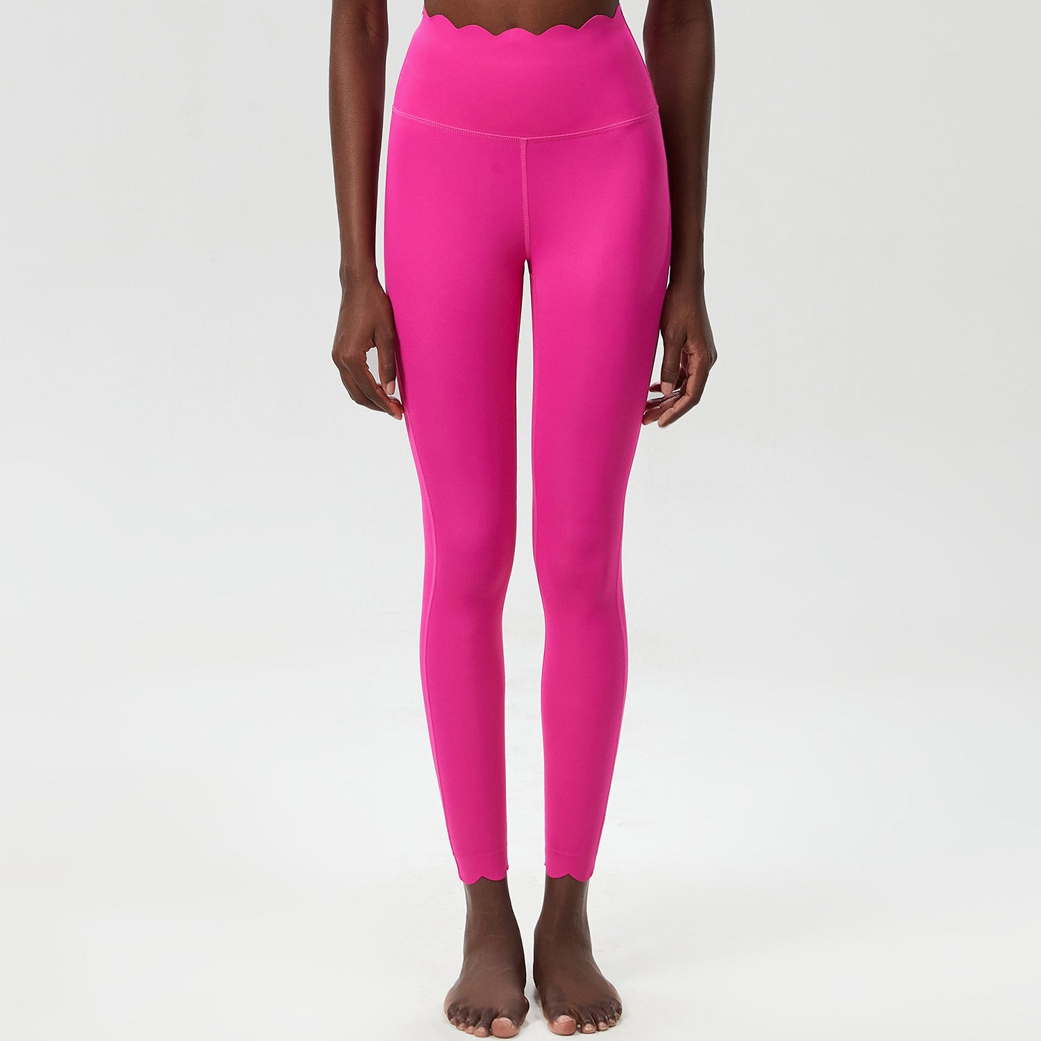 Small Wave Yoga Pants Plus Size Lycra Milk Leather Tight Trousers For Women - kinko