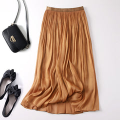 Slim Slimming Mid-length Elegant Pendant Summer Elastic Skirt - kinko