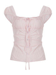 Sweetheart Age-reducing Square Collar Slimming Top - kinko