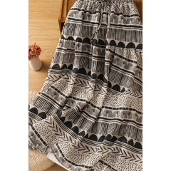 Color Contrast Patchwork Skirt Design Sense Niche Slimming Large Hem A- Line Dress - kinko