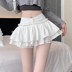Korean Style Hot Girl Fashion High Waist Slimming A- Line Skirt - kinko