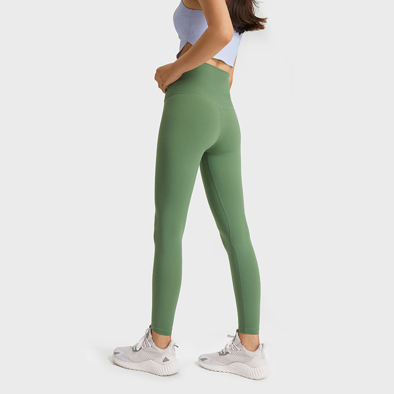 Women's Solid Color High Waist Hip Lift Stretch Yoga Pants - kinko