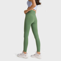 Women's Solid Color High Waist Hip Lift Stretch Yoga Pants - kinko