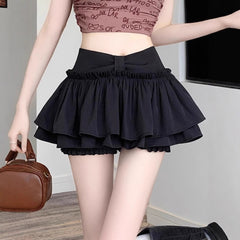 Korean Style Hot Girl Fashion High Waist Slimming A- Line Skirt - kinko