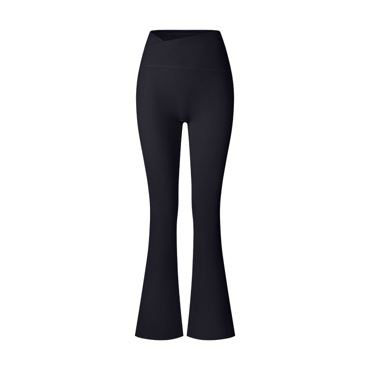 Women's Brushed Texture High Waist Cross Shaping Yoga Pants - kinko