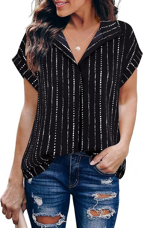 Casual All-matching Fashion Trend Stripes Women's Shirt Top - kinko