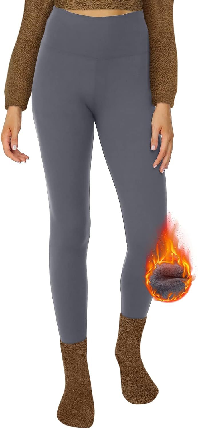Velvet Padded Leggings High Waist Warm Hiking Workout Lady - kinko