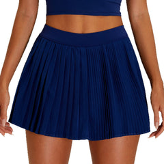 Anti-exposure Tennis Skirt Fitness Stitching Pleated Yoga Skirts - kinko