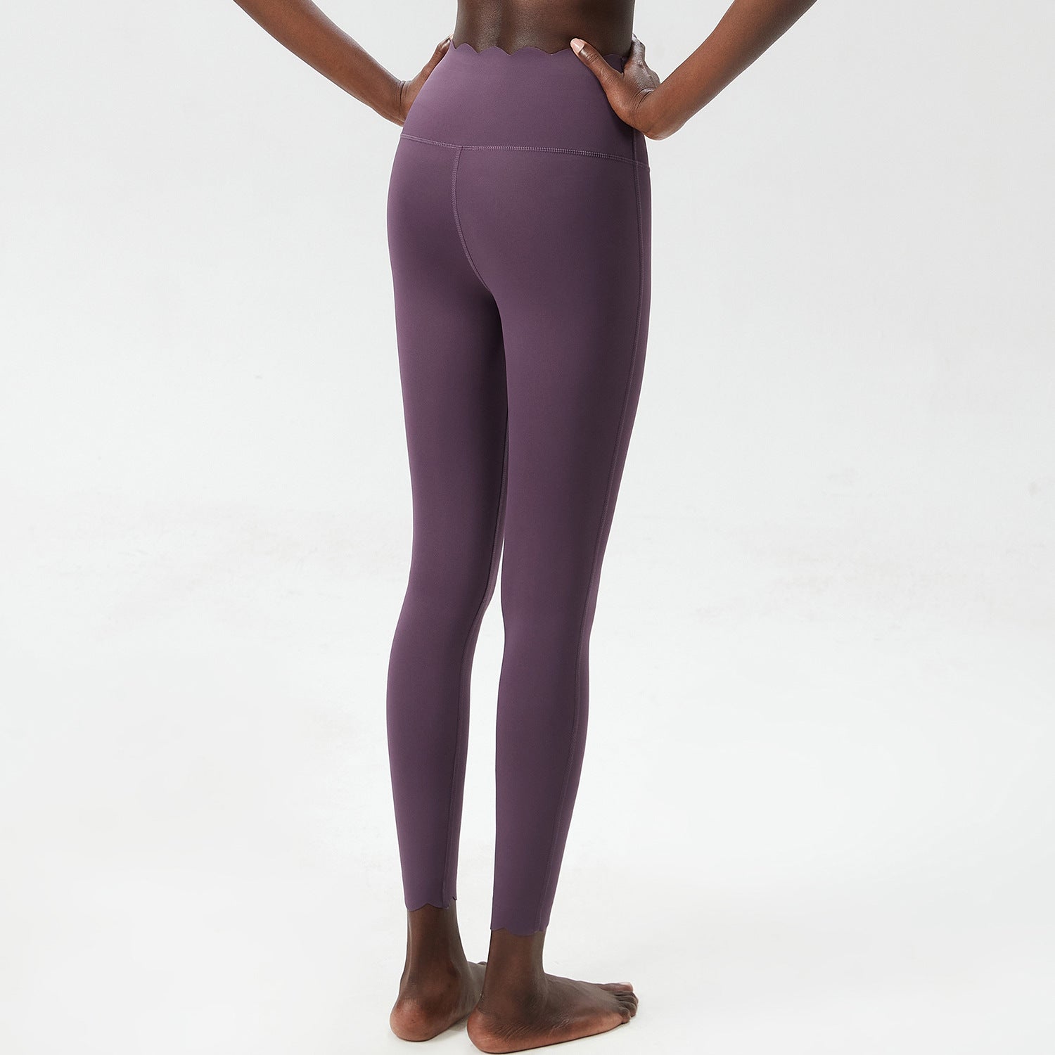 Small Wave Yoga Pants Plus Size Lycra Milk Leather Tight Trousers For Women - kinko