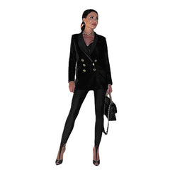 Women's High Waist Black Stretch Leggings - kinko