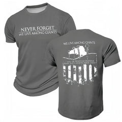 Fashion Never Forget Letter 3D Printed Men's Kurzarm-T-Shirt Sommer Casual Loose Oversize Tee Tops Retro Street Man Clothes