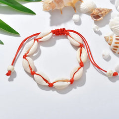 Bohemian Shell Charm Bracelets For Women Men Summer Sandy Beach Handmade String Rope Chains Bangle DIY Jewelry Accessories