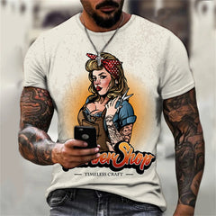 Men's Oversize T-Shirt Gym T-Shirts Man Chic Crew Neck Male T-Shirt Short Sleeve Polyester Clothing Casual Tops Tees Men T-Shirt