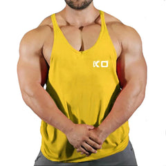 Marken-Tanktop für Herren, Bodybuilding-Bekleidung, ärmelloses Baumwollshirt, Fitnessweste, Sportbekleidung, Trainings-Tanktop