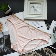 New Women's Underwear Low Waist Girls' Sexy Panties Ultra-thin Ice Silk Briefs Breathable Cotton Crotch Sports Triangle Lingerie