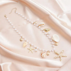 Fashion Bohemian Waist Chain Sea Star Starfish Shell Pendant Shell Waist Link Beach Bikini Alloy Jewelry Accessories for Women