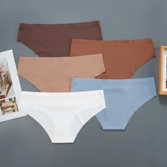 5Pcs/Pack seamless underwear for women in large size low waisted cotton crotch breathable comfortable women panties