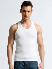 100% Cotton Men's Underwear Tank Top Men High Quality Bodybuilding Singlet Sleeveless Slim T-shirts Fit Vest Men Tank Tops