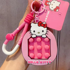 Sanrio Hello Kitty Keychain Girls Bag Pendant Kt Cat Cartoon Doll Toy Exquisite Key Chain Kawaii Surprise Girls Kids Gifts