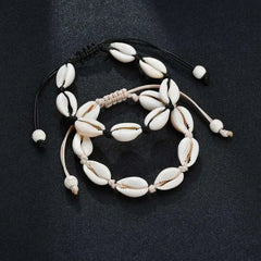 Bohemian Shell Charm Bracelets For Women Men Summer Sandy Beach Handmade String Rope Chains Bangle DIY Jewelry Accessories