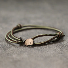 New Whale Bracelet For Men Bilayer Sliding Adjustable Summer Beach Surfer Nautical String Braslet Vacatio Leisure Accessories