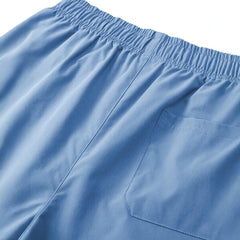 Lässige Herren-Sommershorts mit Taschen – Schwarz, elastischer Bund, Kordelzug, Polyester, zweilagiges Design, leicht und atmungsaktiv