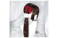 Anime-Accessoires, weißer Pelzhaarring, japanischer Lolita-Stil, doppelter Pferdeschwanz, Haarschmuck, Haarband, Kawaii-Accessoires