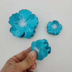 סט קליפסים לשיער פרחוניים 3 יחידות/סט לנשים אביזרי שיער חוף אביב חמודים, קליפסים פרחוניים לבהיניה פריטי יסוד לקיץ