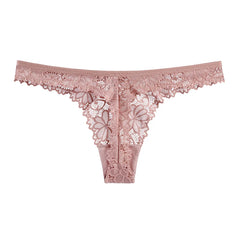 Sexy Damen-Spitzenwäsche, Hüfthöschen mit Stickerei, transparenter String mit Cut-outs, Damen-G-String
