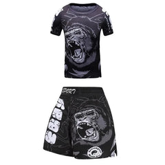 Kid's Gym MMA Boxing Jerseys Baby Boys Sport T Shirts Shorts Set Suit Rashguard Kickboxing Trousers Children BJJ Sportsuit 172