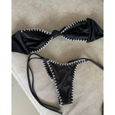 Push Up Bikinis 2025 Sexy Women Swimsuit Bandeau Swimwear Micro Bikini Set Crochet Beachwear Brazilian Biquini Female