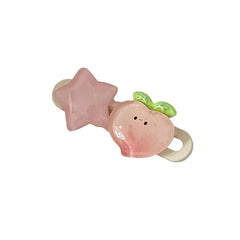 Women's Hair Accessories Kawaii Pink Hairpin Star Peach Strawberry Sweet Girls Bangs Clip Side