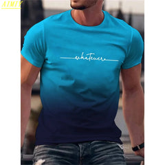 Man T Shirt Casual Oversized Sports Loose Plus Milano Print Clothing Comfortable Shopping Round Neck Short Sleeved T-Shirt Top