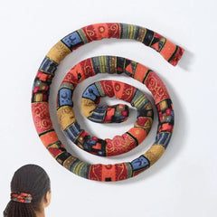 Haaraccessoires für Damen, lange Haargummis, biegsame Dreadlocks-Haarbänder, Haarspangen im Ethno-Stil mit Spiralverschluss
