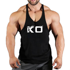 Marken-Tanktop für Herren, Bodybuilding-Bekleidung, ärmelloses Baumwollshirt, Fitnessweste, Sportbekleidung, Trainings-Tanktop