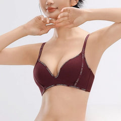 Bequemer Bügel-BH für Damen ohne Bügel, einfache Push-up-Träger, Top-Up-BH mit Bügeln