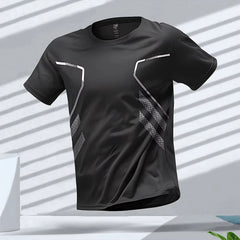 2025 New Summer T-shirt Sports Running 3d T Shirts For Men Fashion Casual Short Sleeve O-Neck Tops Tees Gym Clothes Color Block