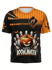 חולצת טריקו מודפסת בתלת מימד לגברים, ג'רזי באולינג, קיץ סיבתי, שרוולים קצרים, חולצות גדולות, בגדי גברים, גרפיים, חולצות טי