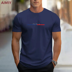 Man T Shirt Casual Oversized Sports Loose Plus Milano Print Clothing Comfortable Shopping Round Neck Short Sleeved T-Shirt Top