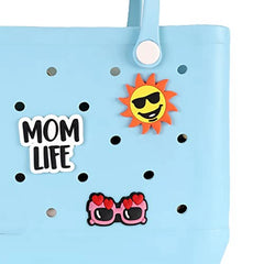 Rubber Beach Bag Accessories Charms - 3" Beach Charm Accessories for Rubber Beach Totes Perfect Tote Accessories for Summer