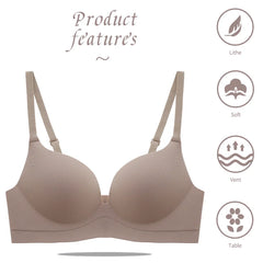 נשים תחתונים אלחוטיים Push Up חזייה נשים אופנה מקשה אחת למעלה סקסי הלבשה תחתונה חלקה נשי מקורבי נוחות רך בגדים