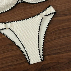 Sexy Bikini Set Shell Edge Hanging Neck Strap Trendy Cross Border Divide System Band Chinese Brand Women's Swimwear