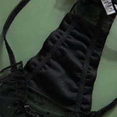 Sexy Damen-Slips mit Spitze und Cut-Outs, String-Tanga, transparente Netzunterwäsche, modische neue Punkte-G-Strings