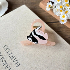 בוהמי אצטט אוקיינוס בעלי חיים שיער קליפים לנשים החלקה קיץ חוף שיער אביזרים מצוירים דג לוויתן מתנות חבילה מרובה