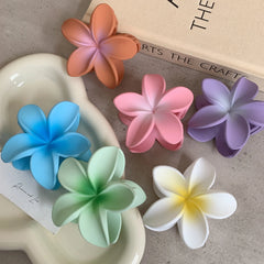 Modische Haarspange mit mattiertem Ei-Blumen-Design, Haifisch-Haarnadel, Haargummi, sommerlicher Strand-Haarschmuck für Damen