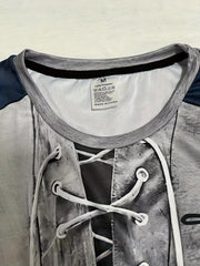 Summer Casual Men's T-Shirt 3d Printed Henry Shirts English Letter Pattern Tees Tops Vintage Round Neck T-Shirt Men's Clothing