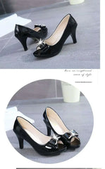 2024 Female Stiletto High Heel Shoes Woman Pumps Sexy Open Toe Fish Mouth Shoes Woman Bowknot Party Sandals Ladies Summer Shoes