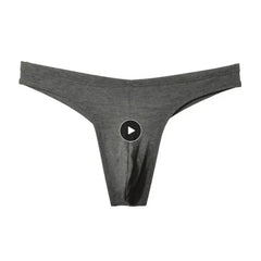 Mini-Strandmode Herren Bikini mit Beutel, bequemer Badeanzug mit T-Rücken